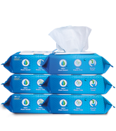 Waywewipe Flushable Wet Wipes, 6 Pack - 60 Wipes Per Pack (360 Count), XL Adult Cleansing Cloth for Men & Women, Hypoallergenic 100% Plant Based Disposable, Septic & Sewer Safe, Fragrance Free